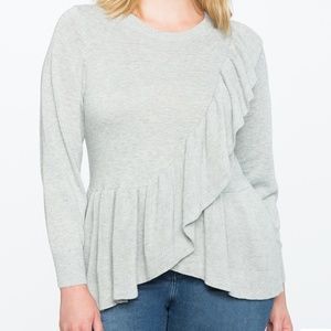*NWT* Eloquii Ruffle Hem Crossover Sweater